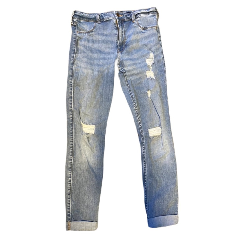 Hollister High Rise Cropped Jeans Jegging Material